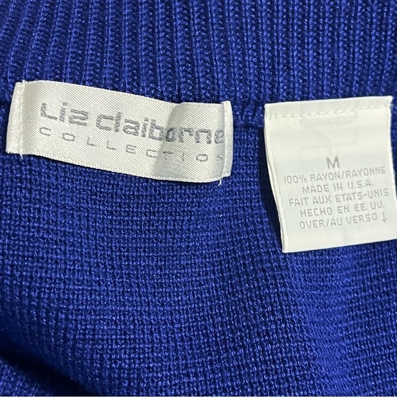 Liz Claiborne Collection knit tunic skirt set Royal Blue Y2K Excellent Condition - Picture 13 of 13